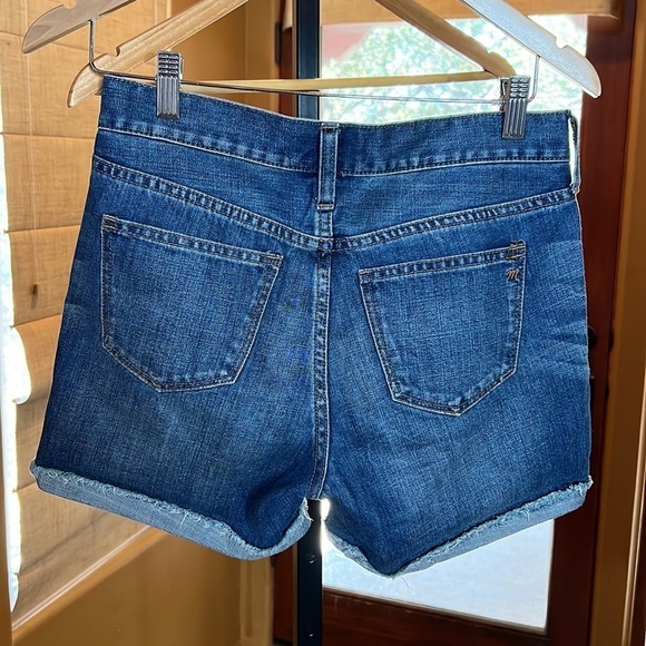 Madewell High-Rise Denim Shorts in Glenoaks Wash: Cutoff Edition Size 24 - Picture 8 of 11